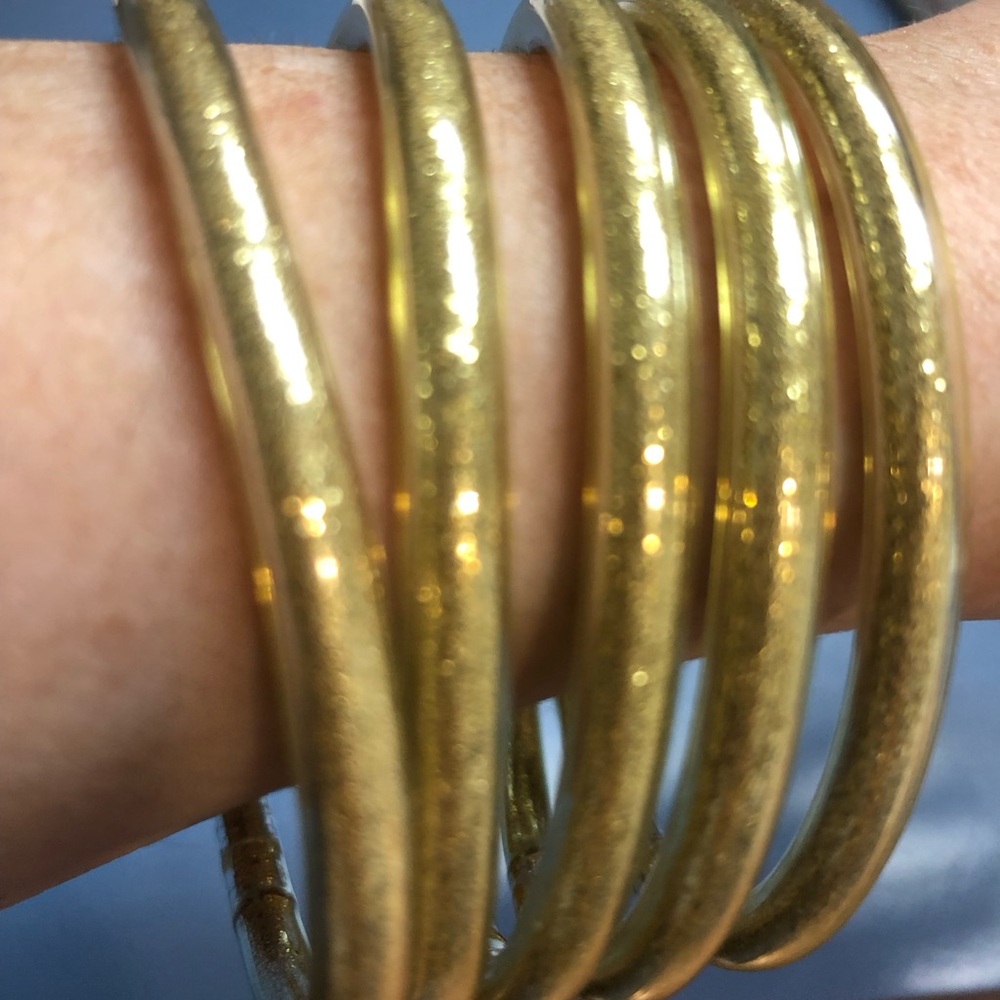 5 Gold Jelly Bracelets Gameday - Picture 2 of 2